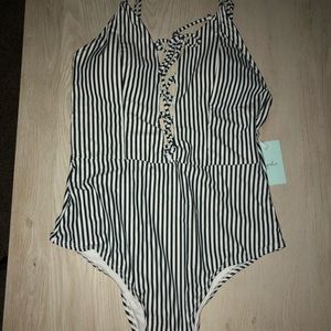 striped one piece